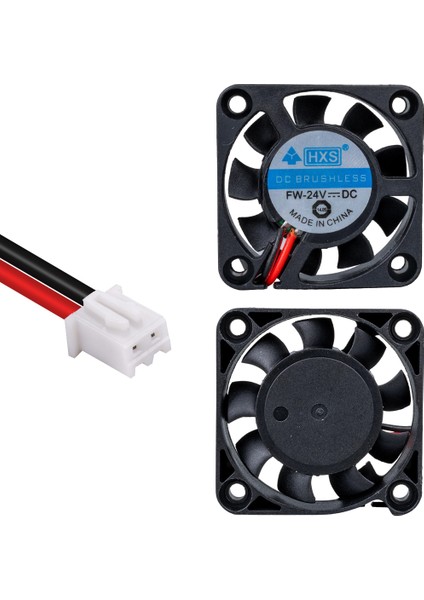 Powermaster IC-216 2 Pin Kablolu 40X40X10 mm 24 Volt Fırçasız Dc Kasa Fanı Soğutucu Fan 4X4X1 cm