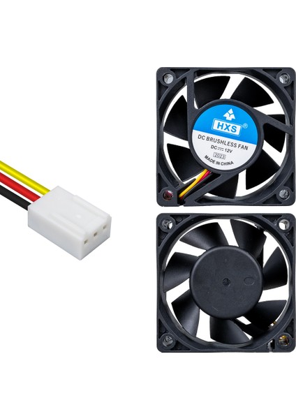 Powermaster IC-216 Fırçasız Dc Fan 60X60X25MM 12 Volt 3 Pin Soğutucu Fan 6X6X2.5 cm