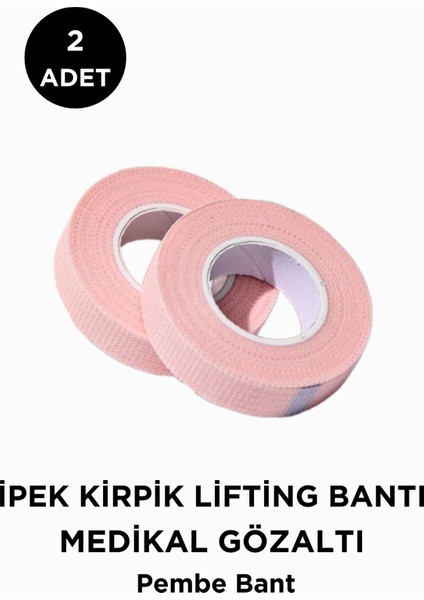 Tech Care İpek Kirpik Lifting Bantı 2 Adet Medikal Göz Altı Bantı Pembe Renk