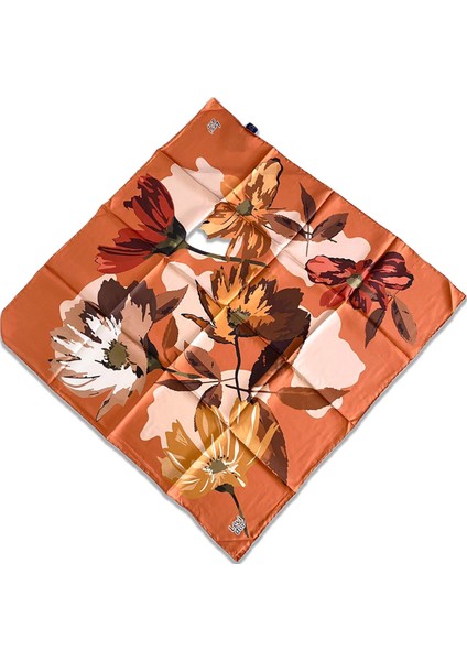 Tivil Ipek Eşarp 35079 Turuncu Karışık Desen