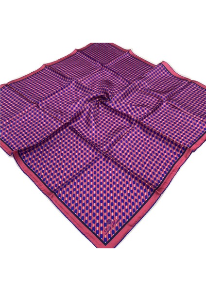 Koyu Gül Kurusu Tivil Ipek Eşarp 11418-10