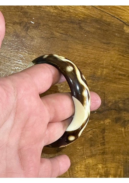 Etnik Otantik Oyma Kadın Bilezik Seti Çap 7 cm