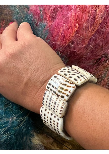 Ahşap Bika Kaplama Lastikli Otantik Unisex Bileklik