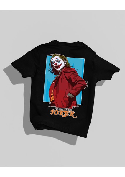 Joker Tasarımı Sırt Baskılı Yüksek Kalite Kompakt Oversize T-Shirt