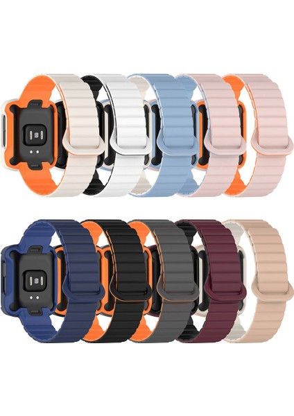 Xiaomi Redmi Watch 1 Silikon Kordon KRD-105 Strap Kayış-Pudra modelleri