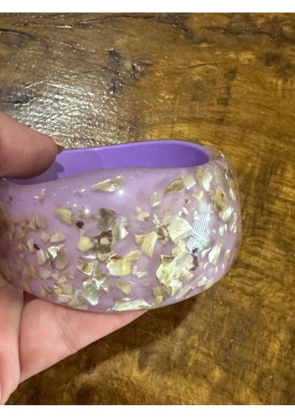 Lila Kırma Tasarım Desenli Kadın Kemik Bilezik Çap 7 cm modelleri