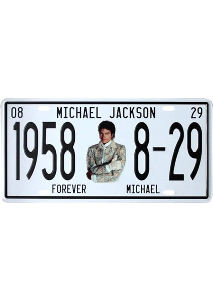 Koleksiyon Michael Jackson Metal PLAKA15X30CM