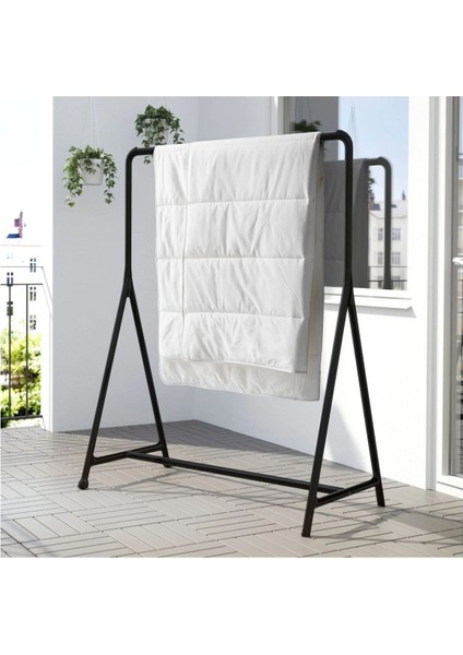 Turbo Siyah 117x148 Cm Ayaklı Askılık Tekerlekli