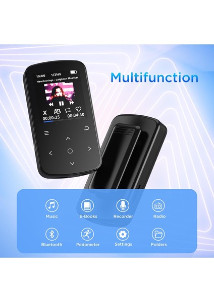 Bluetooth 5.2 Özellikli 128 gb MP3 Çalar