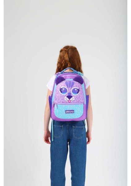 Tek Ebat Kids Okul Çantası Cute Face Tiger L5144 Tek Kişilik Kumaş Elde Yıkama Hayır Sırt Çantası T