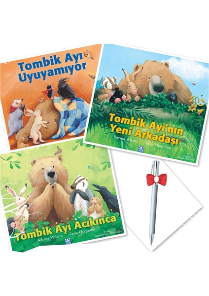Tombik Ayı Uyuyamıyor - Tombik Ayı'nın Yeni Arkadaşı - Tombik Ayı Acıkınca 3 Kitap - Karma Wilson - Kalem