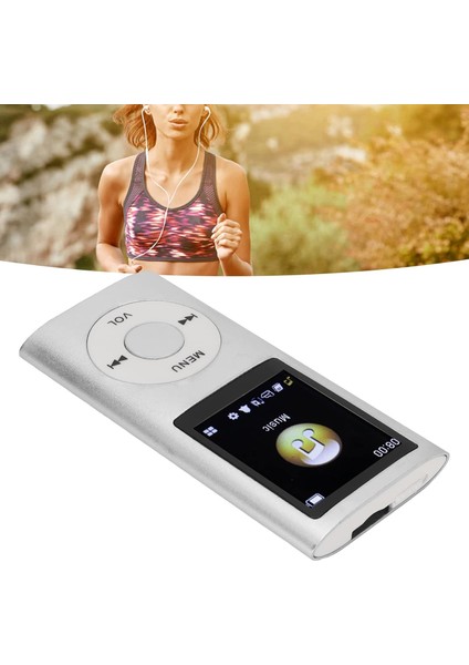 Mp3 Çalar Şık Çok Fonksiyonlu Kayıpsız Müzik Çalar, Kulaklıklı, 1,8 Inç Ince LCD Ekranlı Taşınabilir Mp3 Müzik Çalar, Destek Hafıza Kartı