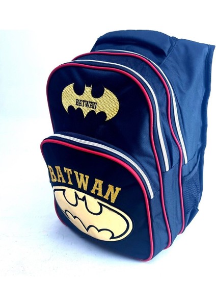Pvc Kaplı Kumaş Erkek Çocuk Batman Desenli Ilkokul Ortaokul Öğrenci Okul Çantası 3'lü Set Tekstil 3 fırsatları