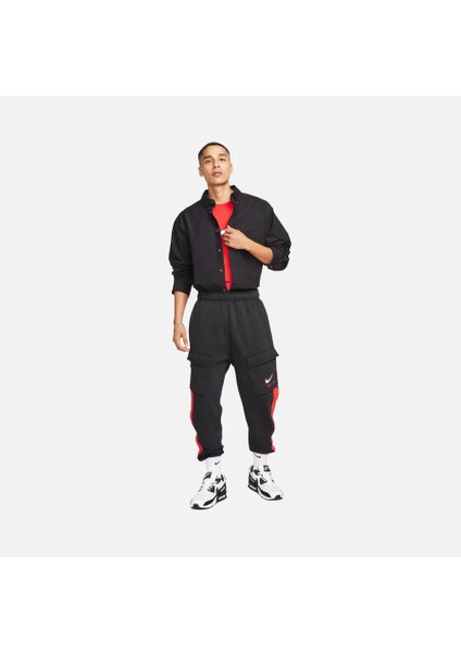 FN7693 012 Sportswear Swoosh Air Fleece Cargo Siyah Spor Erkek Eşofman Altı
