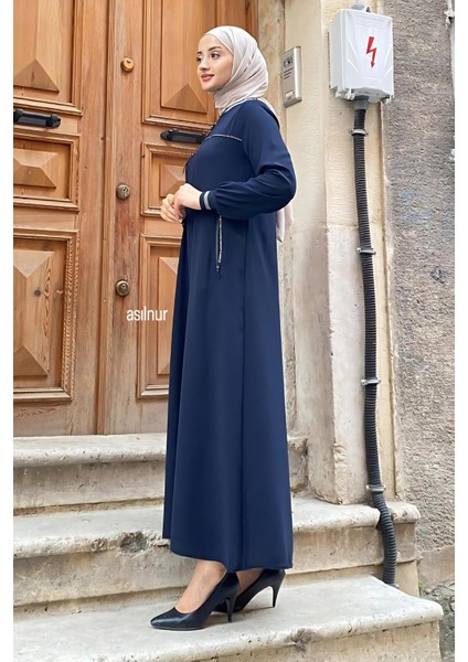 Nida Ribanalı Ferace Lacivert fiyatları