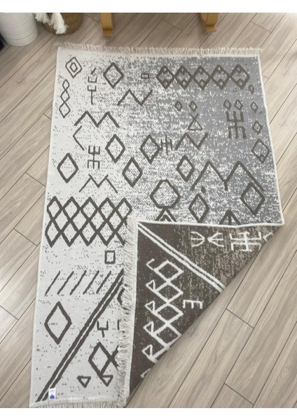 Kilim Bej-Krem Çift Taraflı Lüks Kilim