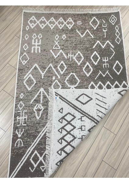 Kilim Bej-Krem Çift Taraflı Lüks Kilim