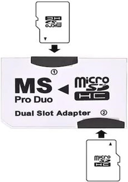 Micro Sd Memory Stick Pro Duo Çevirici Dönüştürücü Hafıza Kartı Adaptörü