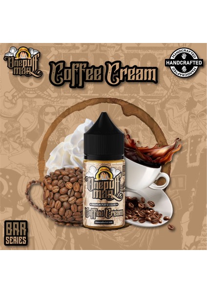 One Puff Man Coffee Cream - 30ML/%5 (50MG) - Ingiliz Premium Puff Likit Aroma