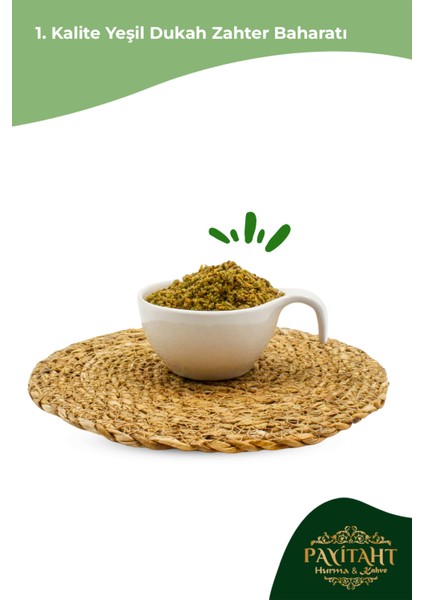 Yeşil Dukkah Dukka Baharatı 200 Gr. 1. Kalite Doğal X5 fırsatları