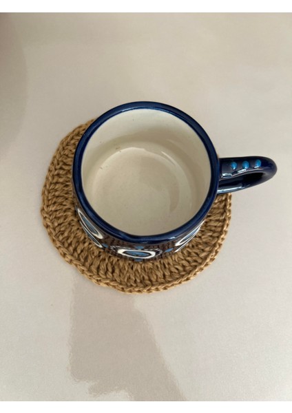 Seramik El Boyaması Göz Nazar Temalı Kahve Kupası/mug - Lacivert fırsatları