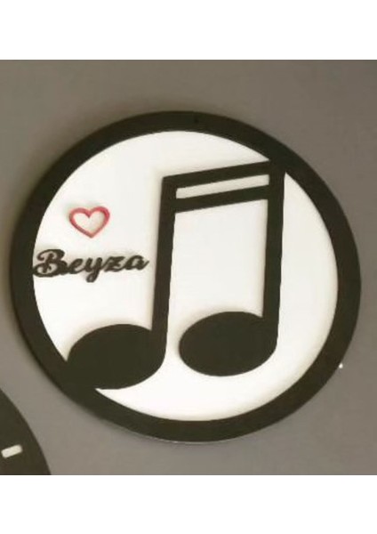 Müzik,nota ,sol Anahtarı Temalı Duvar Saati Kişiye Özel modelleri