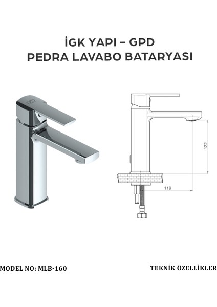 MLB160 - Pedra Lavabo Bataryası fırsatları