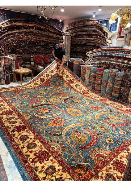 El Dokuma Afgan Halısı Ağaç Klasik Model Yeni Tasarım Ebat 425x307. indirimleri