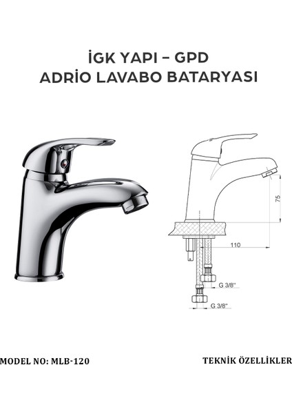 MLB120 - Adrio Lavabo Bataryası fırsatları