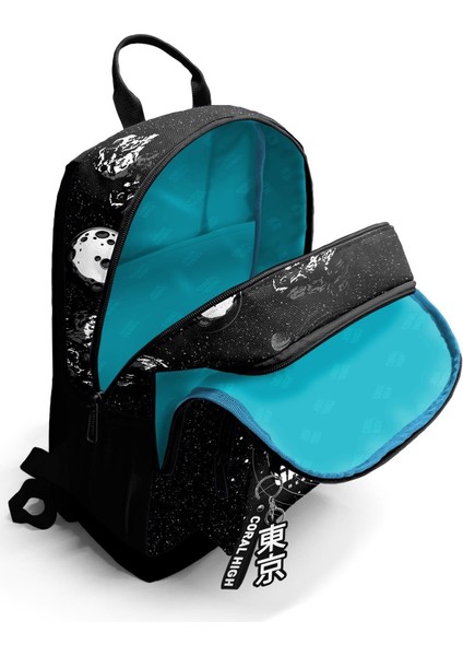 Back To School Coral High Siyah Galaxy Desenli Okul Sırt Çantası 23644 Old Skool Suya Dayanıklı Tek