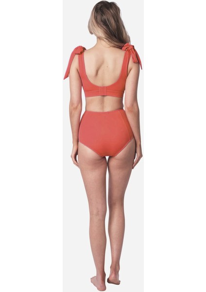 Gül Kurusu Toparlayıcı Yüksek Bel Bikini Altı Astarlı Uv Korumalı modelleri