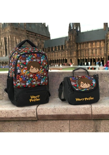 Çok Renkli Okul Çantası ve Beslenme Çantası 100% Polyester Back To School Lisanslı