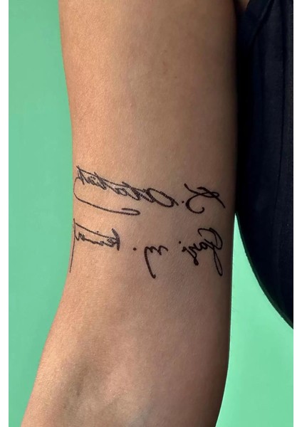 Geçici Atatürk Imza Mini Dövme Tattoo