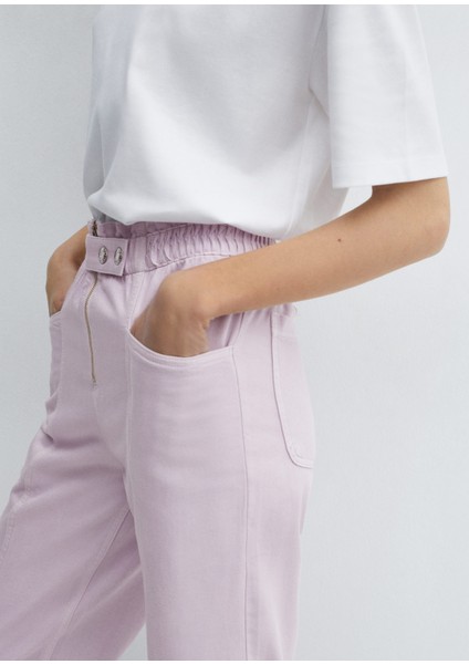 Elastik Belli Bol Paça Pantolon