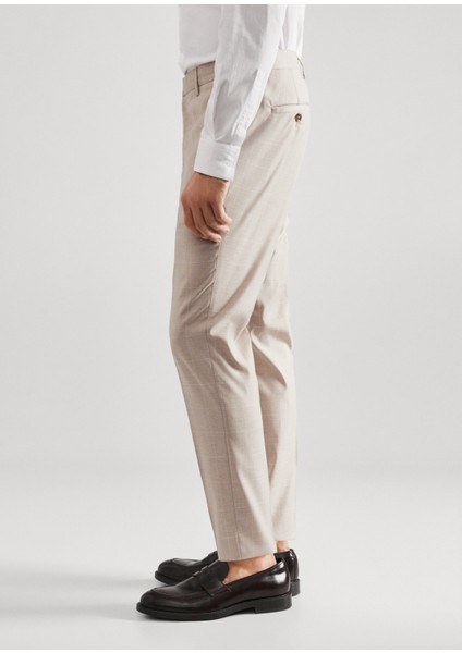 Süper Slim Fit Takım Elbise Pantolonu