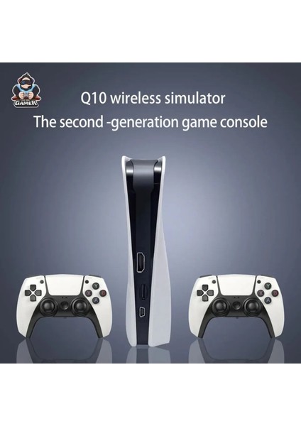 Q10 Ps5 Kollu 4K UHD Retro Joystick 128GB PS1PES/GTA Atari Çift Kişilik Oyun Konsolu 26000 3D Oyunlu