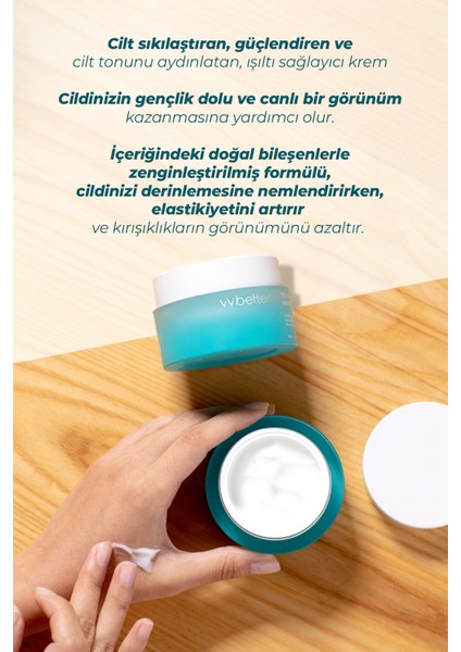 VV BETTER Teca Lifting Moisture Cream Ton Eşitleyici Cilt Koruyucu Besleyici Krem Kore