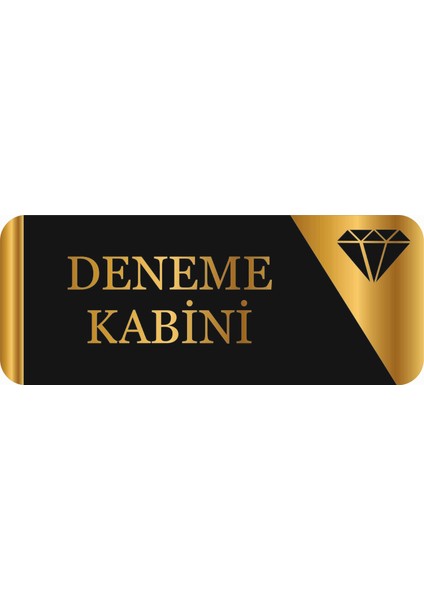 Güneş Lazer Dekoratif Deneme Kabini Yazılı Aynalı Gold Pleksi Levha