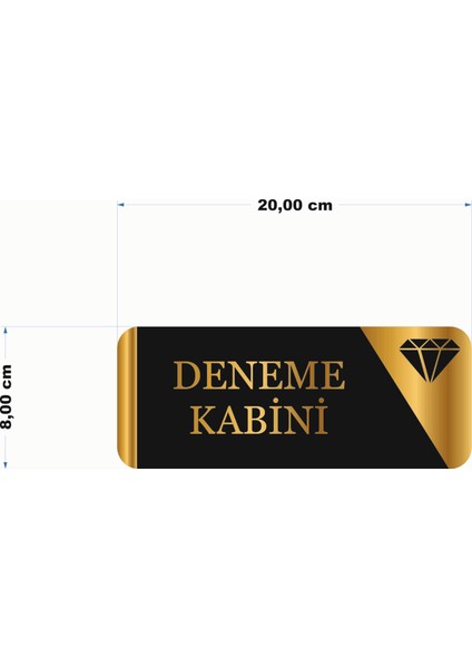 Güneş Lazer Dekoratif Deneme Kabini Yazılı Aynalı Gold Pleksi Levha