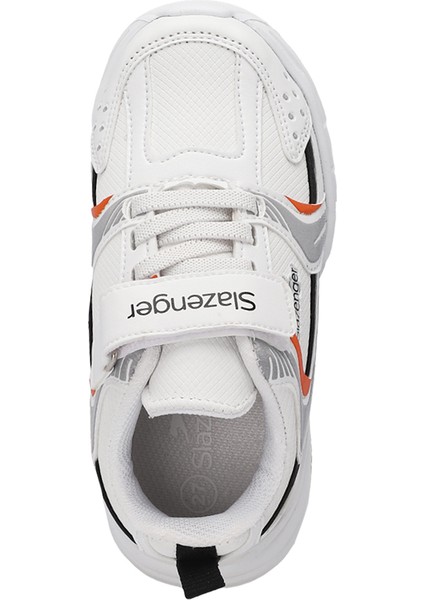 KENDALL Unisex Çocuk Sneaker Koşu & Yürüyüş Ayakkabısı Beyaz / Turuncu