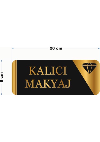 Güneş Lazer Dekoratif Kalıcı Makyaj Yazılı Gold Aynalı Pleksi Yönlendirme Levhası