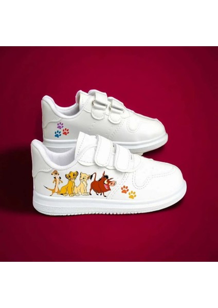 Kral Aslan Baskılı Çocuk Spor Ayakkabı Sneaker