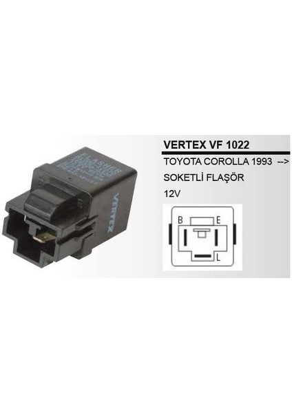 12V Flaşör Toyota Corolla 1993+ 111953227D Vertex VF1022
