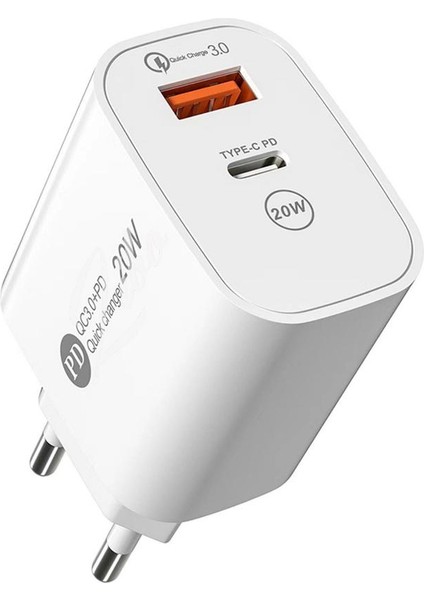 Şarj Cihazı Hızlı Şarj Aleti Pd 20W Qc3.0 Type-C Pd USB Şarj Port Şarj Adaptörü