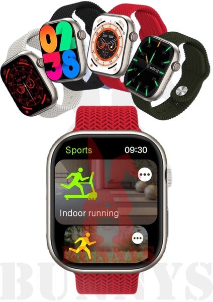 300-400 Mah Apple iPhone 13 Mini Uyumlu Akıllı Saat Konuşma Özellikli Watch 9 Pro 45MM Amoled Ekran indirimleri