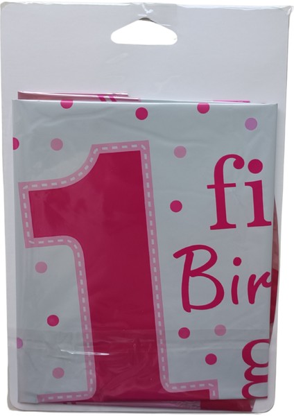1 Yaş Doğum Günü Folyo Balon 45 Cm Pembe