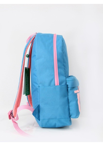 United Colors Of Benetton Type 4 Ilkokul Çantası 76098 Back To School Recycle+Organik Sırt Çantası Kumaş Tekstil Düz Pembe Un