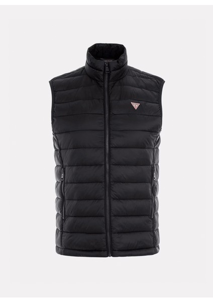 Siyah Kadın Yelek Gj Puffer Vest - Recy Irıdescent Ny