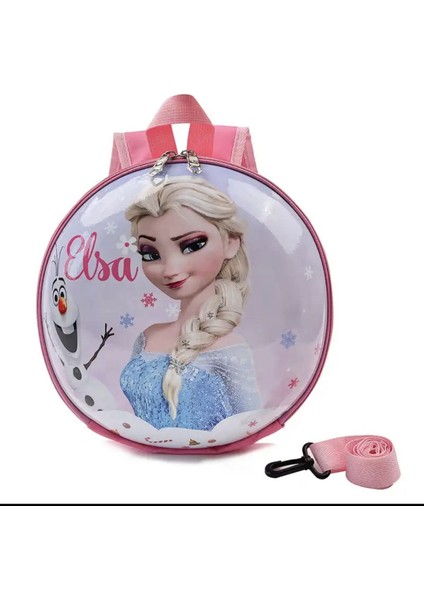 Pembe Elsa Frozen Sırt Çantası Tek Ebat Back To School Mix Sırt Çantası