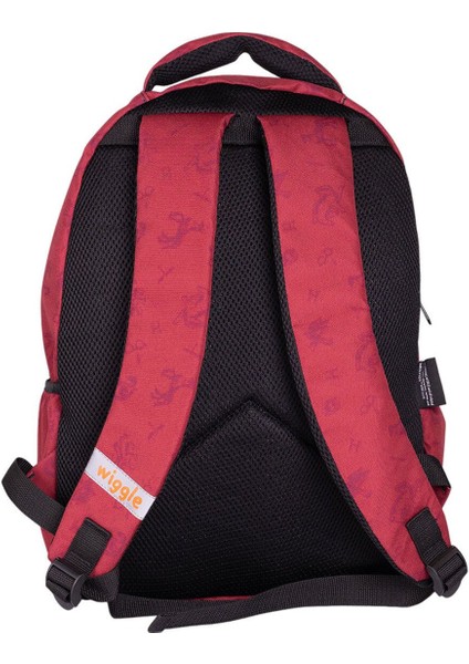 Tekstil Okul Çantası 2586 Desenli Back To School Kırmızı Lisanslı
